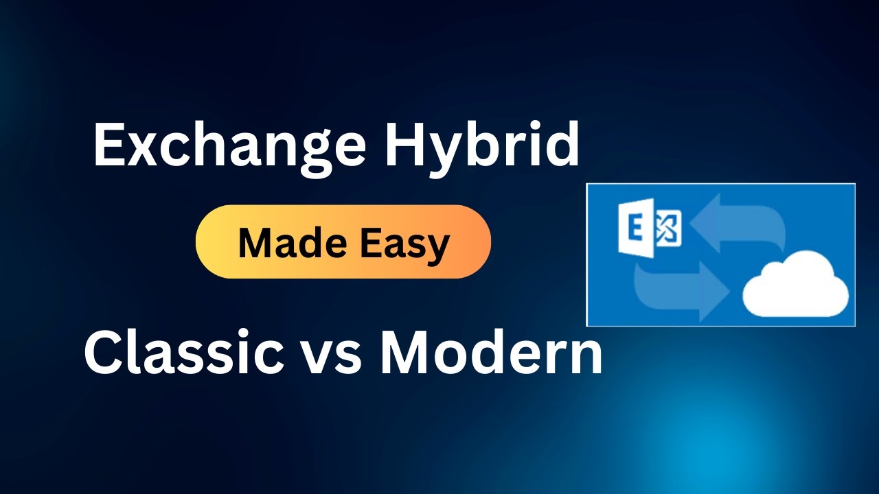 What is Exchange Hybrid deployment | Classic and Modern Exchange Hybrid |  Types of Exchange Hybrid - YouTube