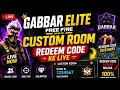 🔥 FREE FIRE MAX LIVE | REDEEM CODE GIVEAWAY 🎁 | CUSTOM ROOM + FREE REWARDS | GABBAR ELITE