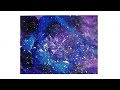 HOW TO PAINT GALAXY USING ACRYLIC IN 5 MINUTES!!! (EASIEST) STEP BY STEP TUTORIAL