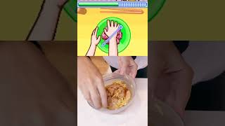 making the cooking mama chicken nugget recipe in real life #shorts screenshot 2