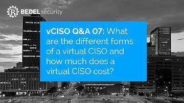 vCISO Q & A 07: What are the different forms of a virtual CISO? How much does a virtual CISO cost?