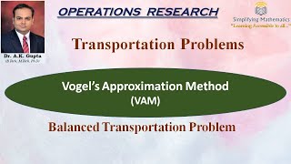 Vogel's Approximation Method (VAM) on Balanced Transportation Problem