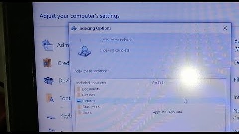 how to open indexing options in windows 10