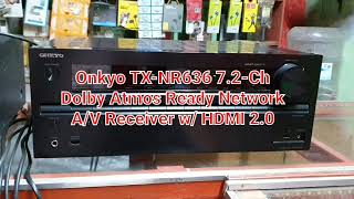 Onkyo TX-NR636 7.2-Ch Dolby Atmos Ready Network A/V Receiver w/ HDMI 2.0 Wi-Fi, Bluetooth ready