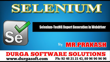 Selenium-TestNG Report Generation in Webdriver