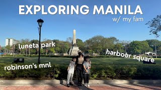 vlog: exploring manila 🇵🇭 rizal park, harbour square, family date