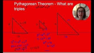Coach Fred's quick review of pythagorean triples common ones used for trig