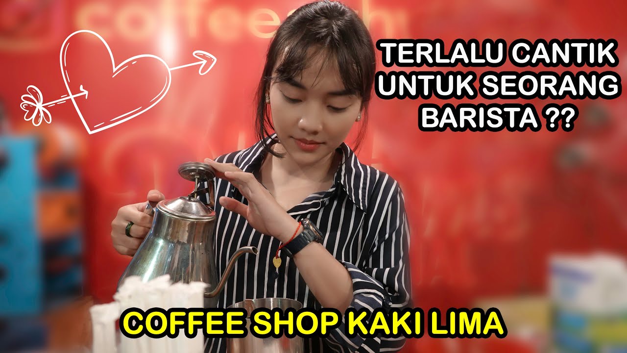 barista cantik di coffee shop kaki lima