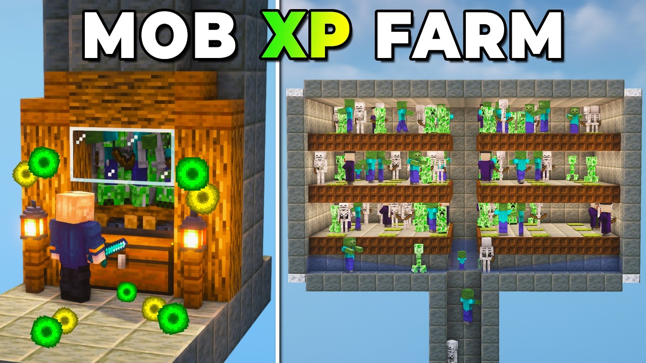 MOB変更 EASY All Mob/Creeper XP Farm in Minecraft 1.21.11 - YouTube