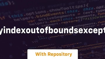 arrayindexoutofboundsexception