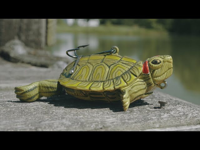 Fishing with a Handmade Turtle Lure! 