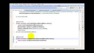 66 Android Project  Address Book app  Managing Cursors and onCreateOptionsmenu onOptionsItemSelected OnClickListener  Level 3