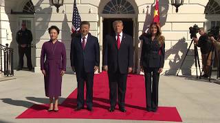 Watch: Trump And Xi Jinping Visit National Archives During State Visit