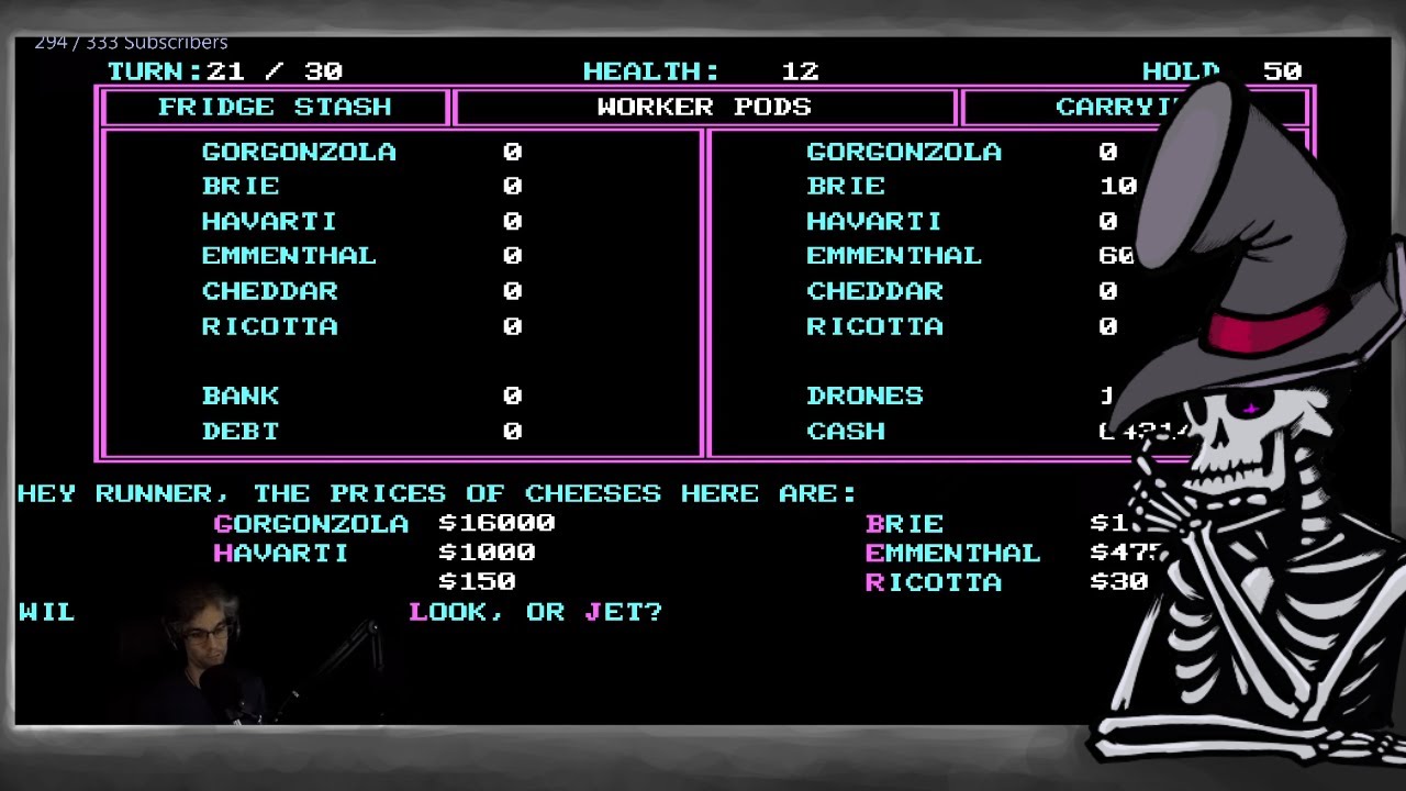 Cheese Runner - Selling the Goods | Dystopian Cyberpunk Ascii Cheese ...