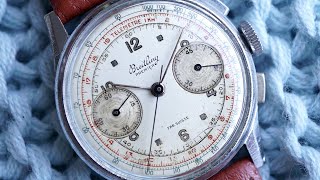 Breitling Premier Fab Suisse chronograph ref 760 [Venus 175] - all original - 1945 - SERVICED screenshot 5