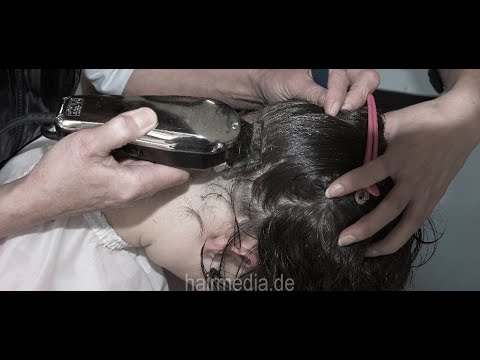 Hair stylist bdsm salon shave