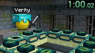 verity tries to speedrun minecraft...
