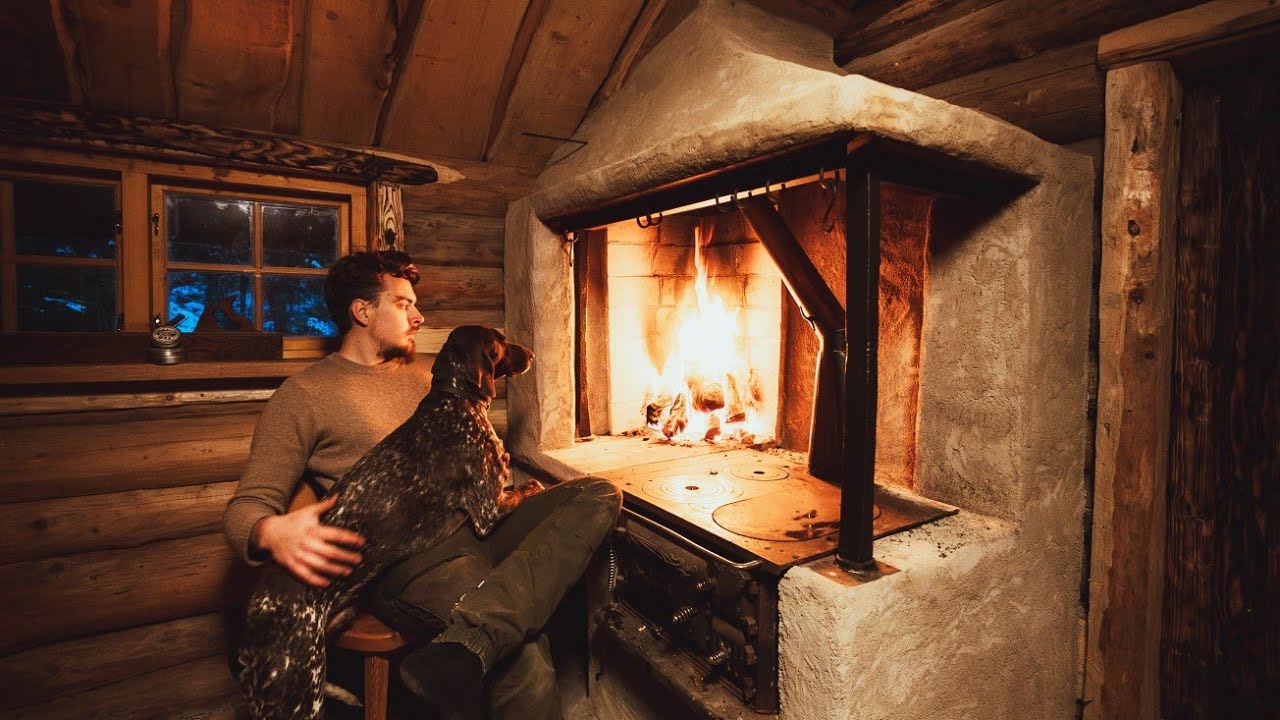 Cozy Log Cabin Fireplace BUILD