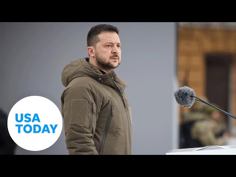 Zelenskyy honors Ukrainians on the anniversary of Russia's invasion | USA TODAY