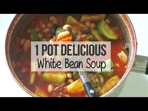 HEALTHY VEGAN LUNCH RECIPE, ONE POT BEAN SOUP - Sunday Lunch Week - Vegan Cooking School Series