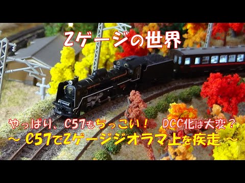 鉄道模型】Zゲージの世界 ～C57でZゲージジオラマ上を疾走～／やっぱり