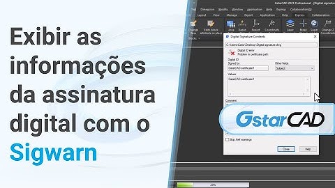 Como exibir as informações da assinatura digital no GstarCAD!