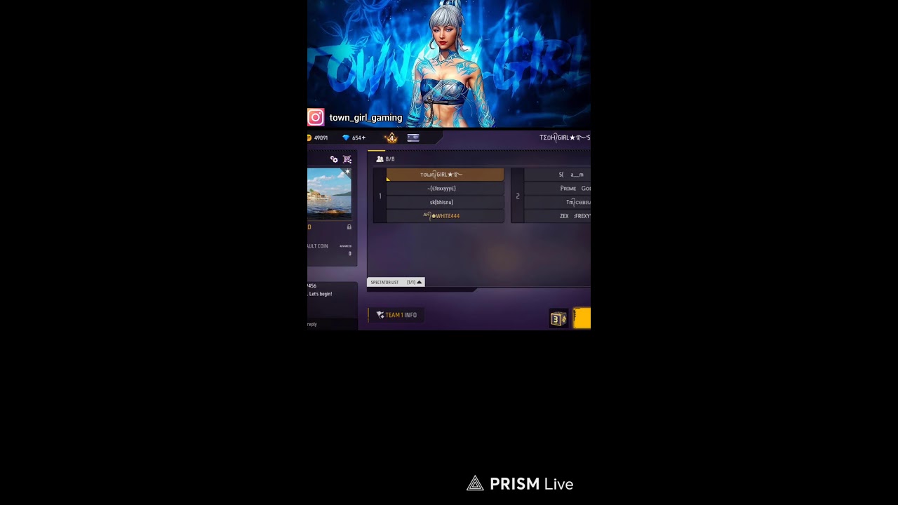 🔴[LIVE]Free fire I'd reaction😍Custom challenge👑Cute Girl 🥰 