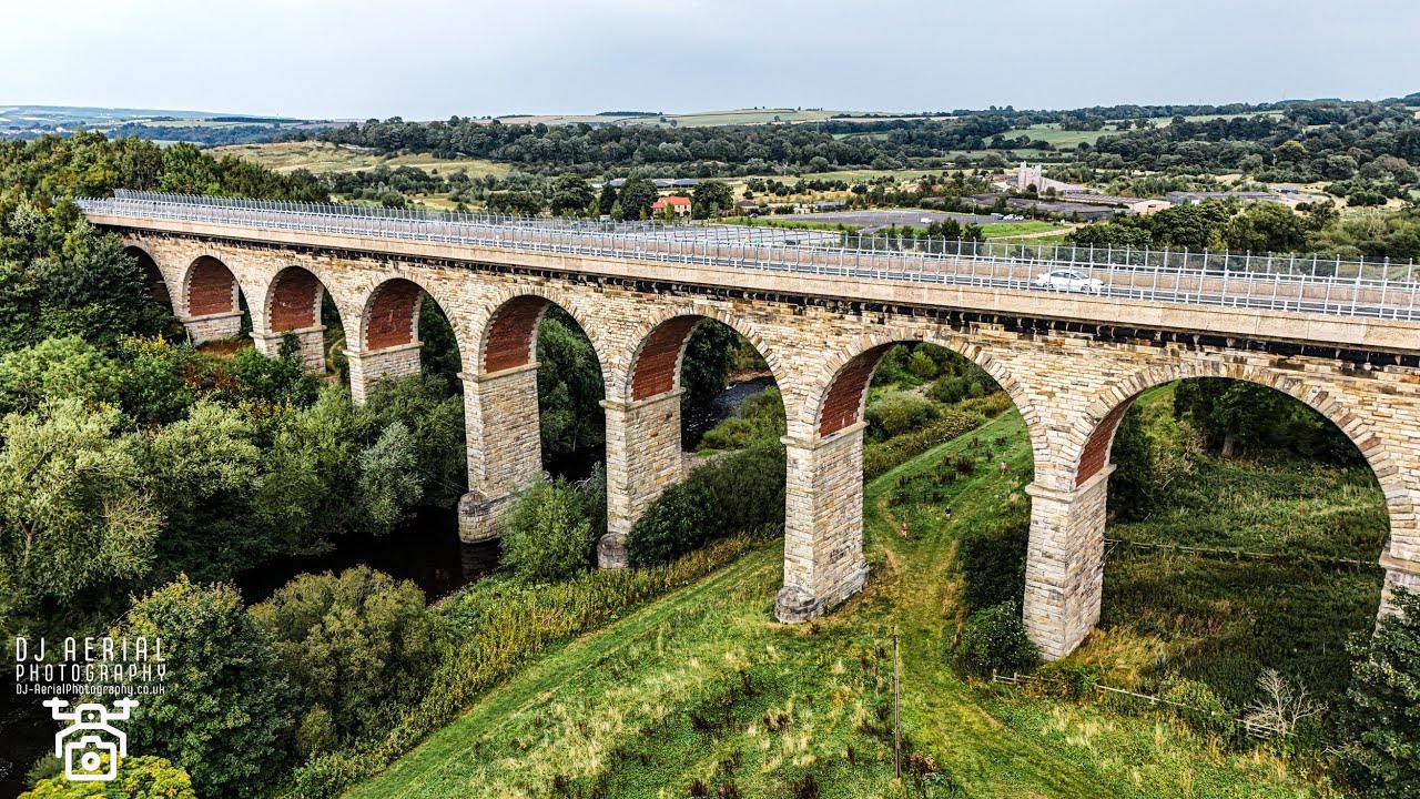 🚁✨ Aerial Footage of Newton Cap Viaduct | Bishop Auckland’s Historic Landmark 🌉