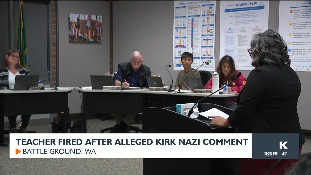 Teacher fired for alleged Kirk comments - YouTube