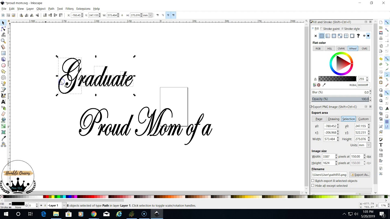 How to create an outset in Inkscape - YouTube