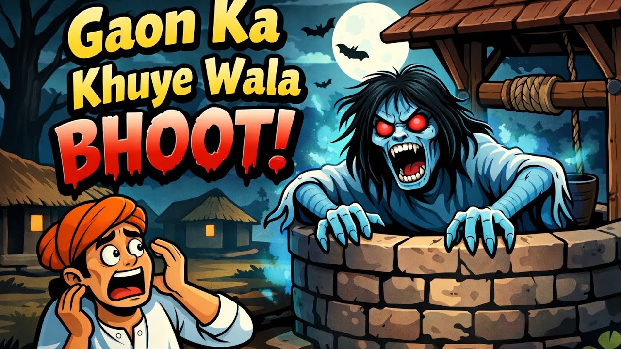 “Gaon Ke Khuye Ka Khaufnaak Bhoot 😱” |  Horror Cartoon Story | Gaon Ki Darawni Kahani | 2D cartoon 