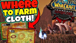 Where To Farm Cloth in HARDCORE Classic WoW