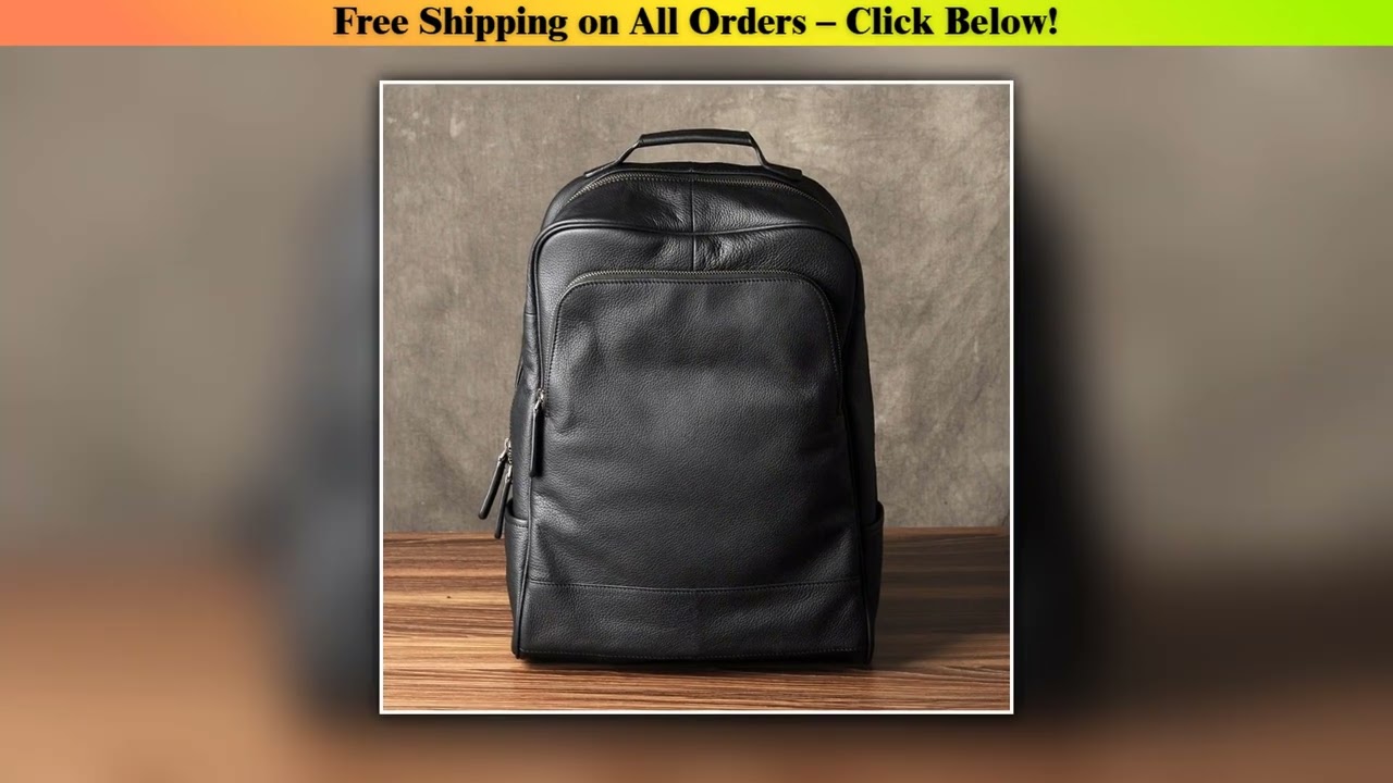 High Quality Fashion Genuine Leather Backpack Men Bagpack Student School Bag Backpack daily male