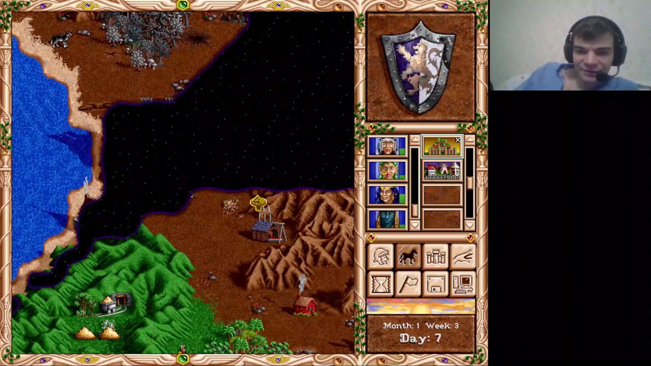 HoMM2. Mineral Wars. Red. Sorceress. Часть 1. Рандом дал друидов, они тут имба. 