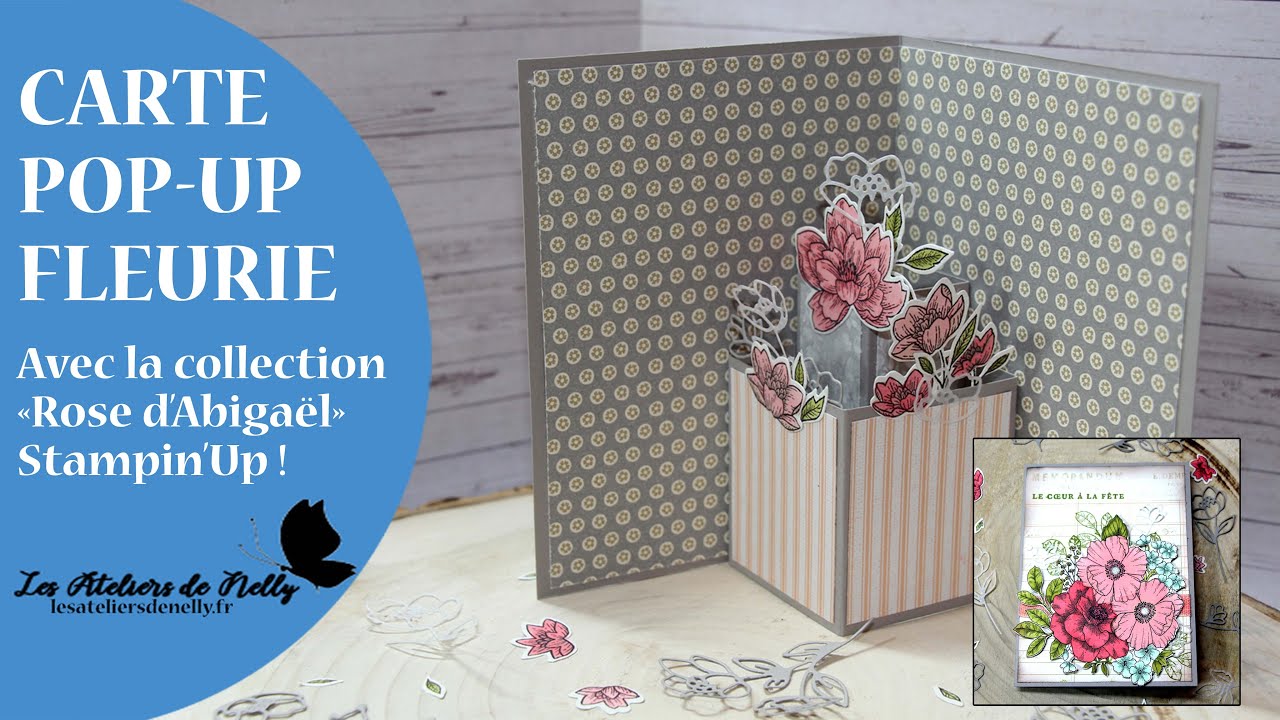 Carte pop up fleurie et colorisation aux feutres à alcool...