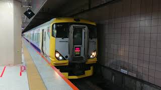 E257系5000番台NB-01編成特急さざなみ3号君津行東京駅京葉ホーム1番線発車