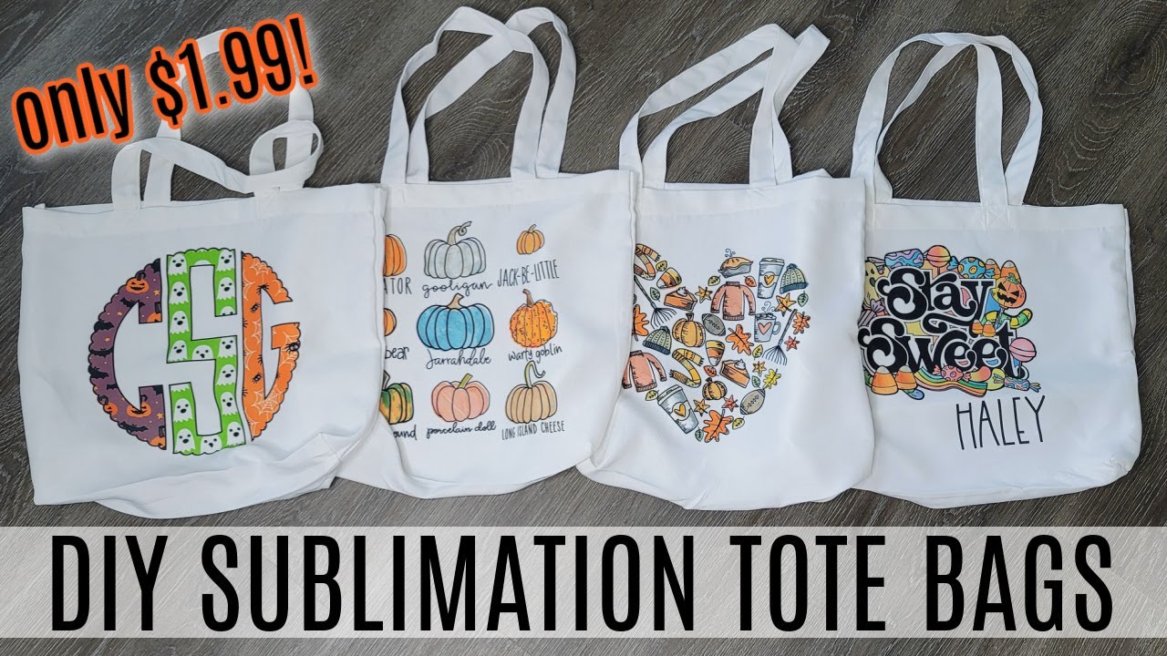 Polyester Canvas Tote/Shopping Bags for Dye Sublimation