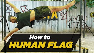 HOW TO HUMAN FLAG | Human Flag Tutorial | Calisthenics Workout | Hindi | Rajan Sharma | MuscleBlaze