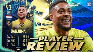 93 TEAM OF THE SEASON DANJUMA PLAYER REVIEW! TOTS DANJUMA SBC PLAYER - FIFA 22 Ultimate Team