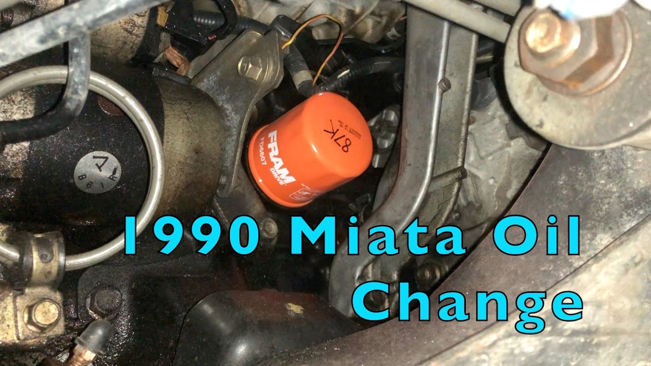 1990 Mazda Miata Oil Change 92K Miles YouTube
