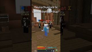 Maxing Hypixel Skyblock Is Locked Behind A Bug?  #minecraft #hypixel #gaming