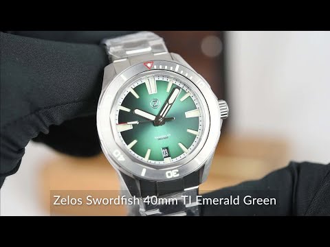 Zelos Swordfish 40mm TI Emerald Green - YouTube