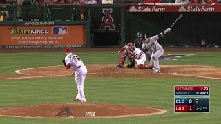 CLE@LAA: Shoemaker strikes out the side in the 5th
