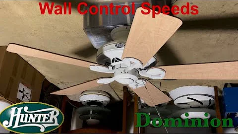 44" Hunter Dominion Ceiling Fan (Hampton Bay 3 Speed Wall Control)