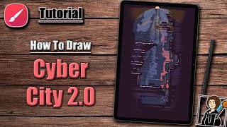 Cyber City 2.0 | for Beginners | full tutorial | Infinite Painter screenshot 4