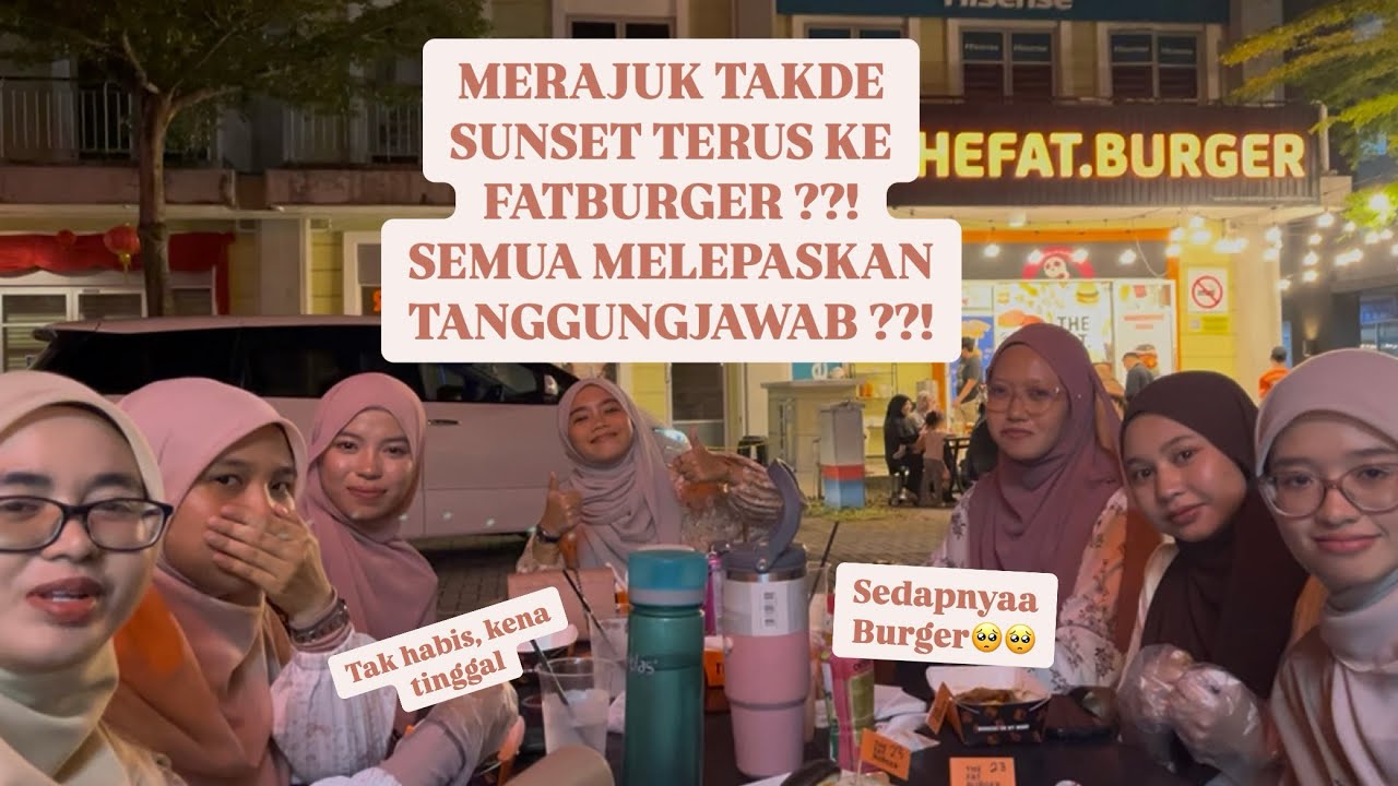JALAN JALAN TENGOK SUNSET PINK TAPI ??!! FATBURGER KE THINBURGER ??!