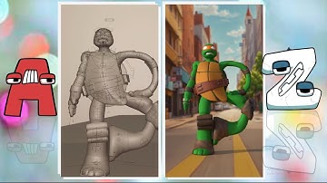 Alphabet Lore Animation with broken bones! compilation A-Z