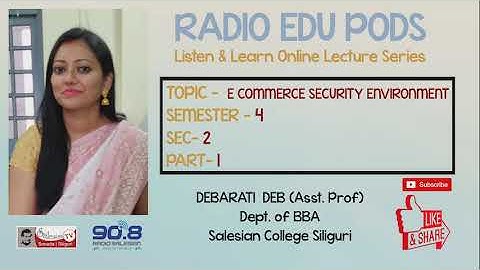 PART 1 | E COMMERCE SECURITY ENVIRONMENT | DEBARATI DEB | SCS