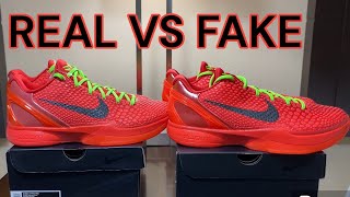 Would you wear fake Kobe 6 reverse grinch (REAL VS FAKE)