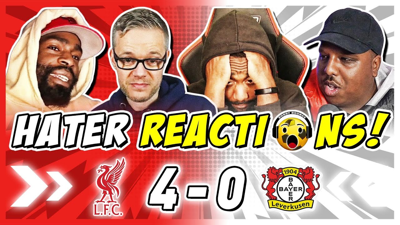 LIVERPOOL RIVALS & HATERS RAGING 😡 REACTION TO LIVERPOOL 4-0 BAYER LEVERKUSEN |  FAN REACTIONS